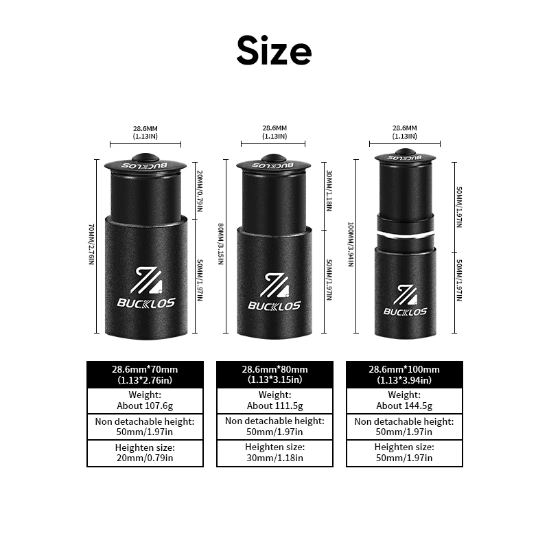 BUCKLOS Bike Fork Stem Extensi - Stem Extender Tube ulasan dan harga