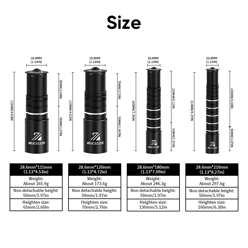 BUCKLOS Bike Fork Stem Extensi - Stem Extender Tube ulasan dan harga